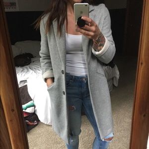 Zara trf  outerwear gray coat